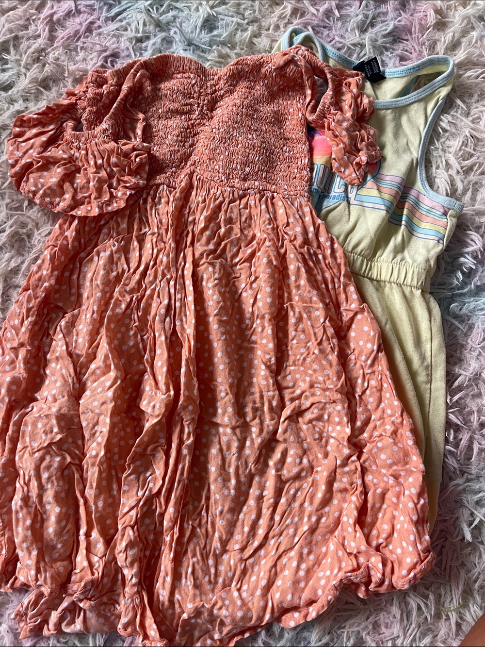 2 Beach Dress for Girls 4T Malibu Barbie Hawaiian Style Tiare Off the Shoulder